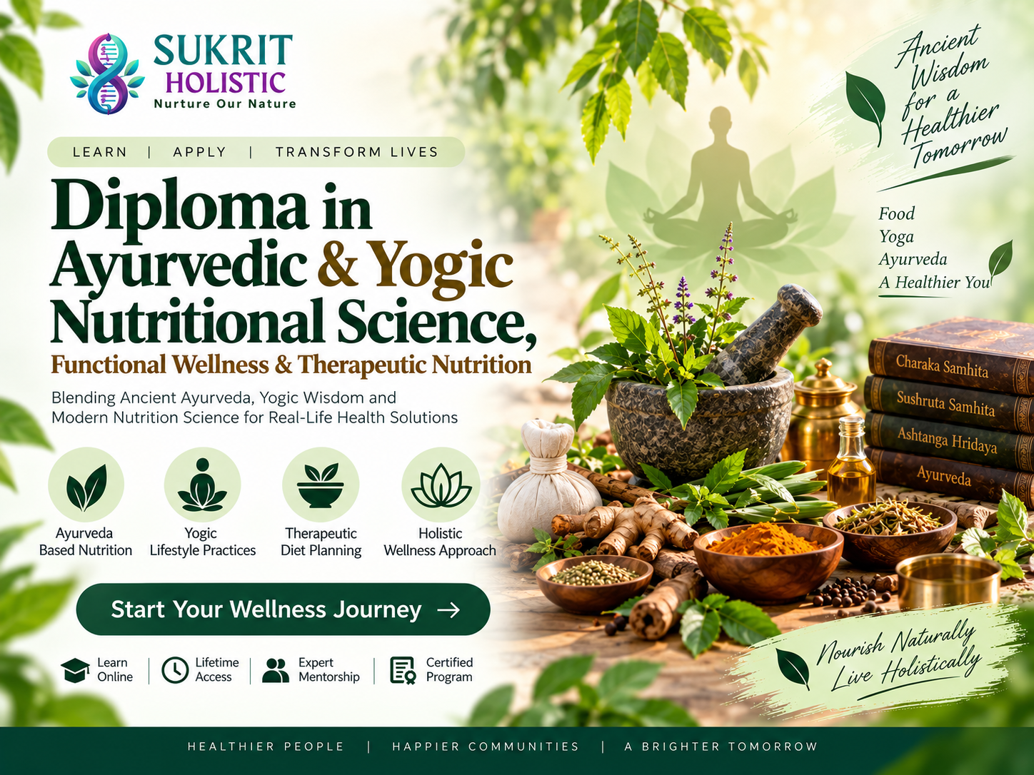 Ayurvedic & Yogic Nutritional Science, Functional Wellness & Therapeutic Nutrition