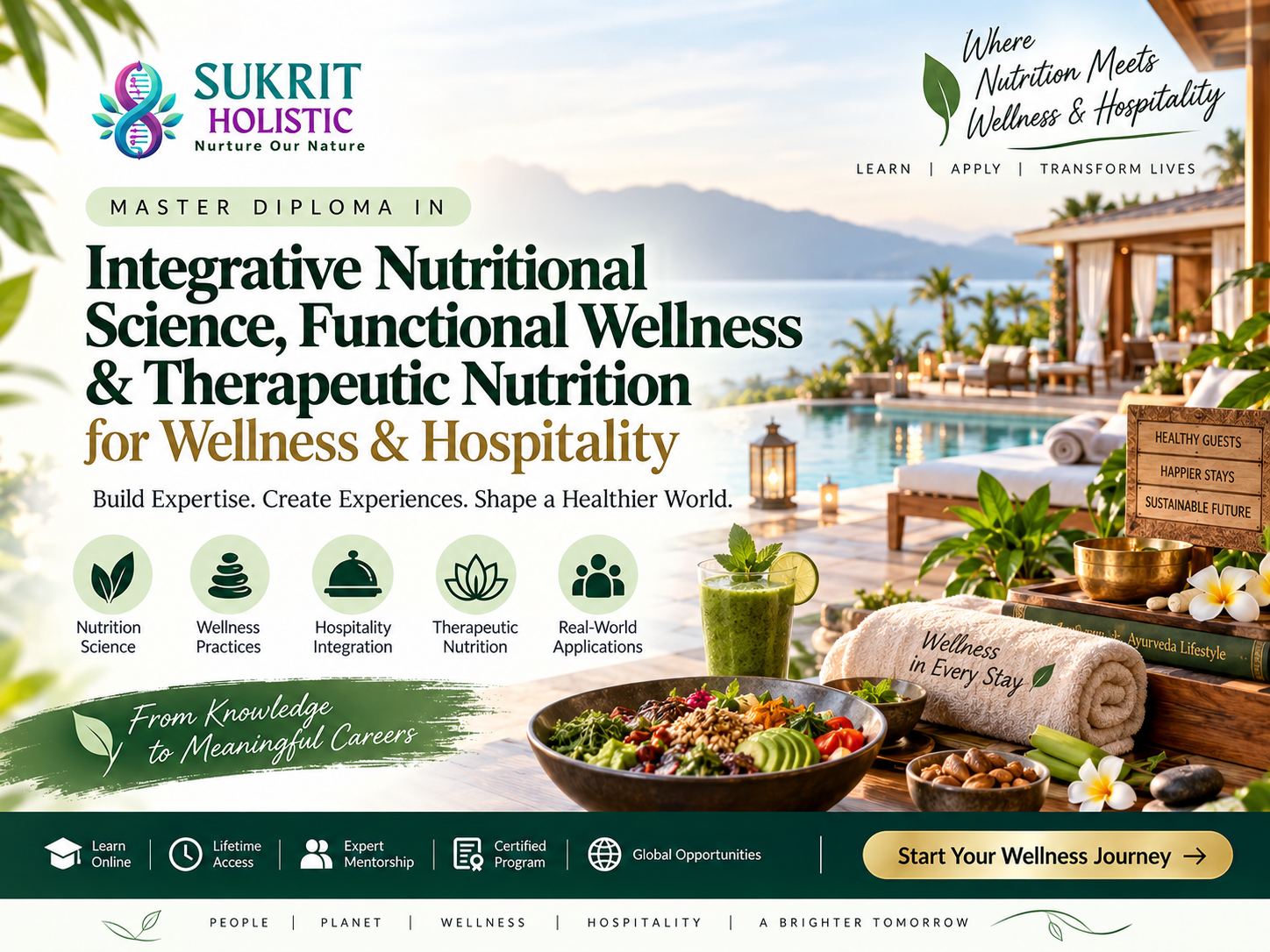 Integrative Nutritional Science, Functional Wellness & Therapeutic Nutrition for Wellness & Hospitality